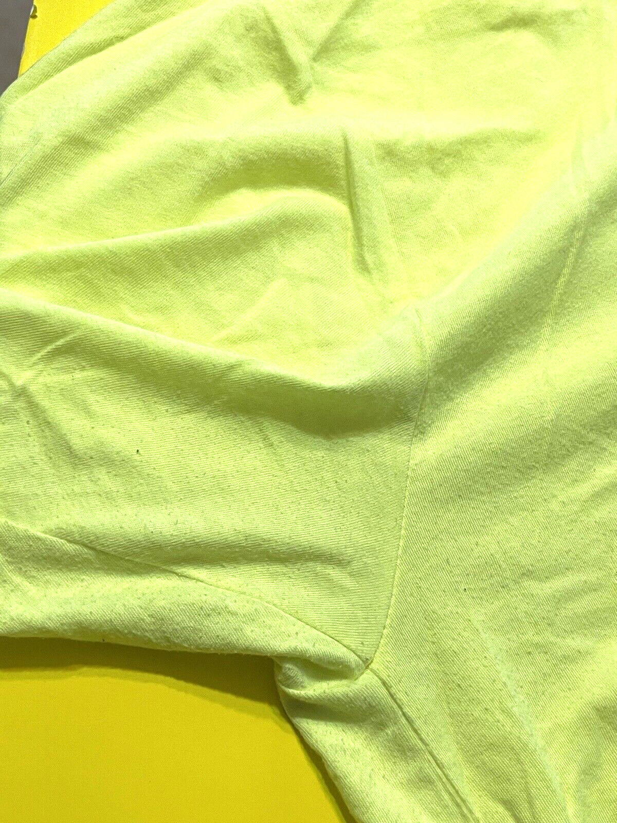 DoorDash Front & Back Food Delivery Driver NEON GREEN Short Sleeve 2XL Shirt