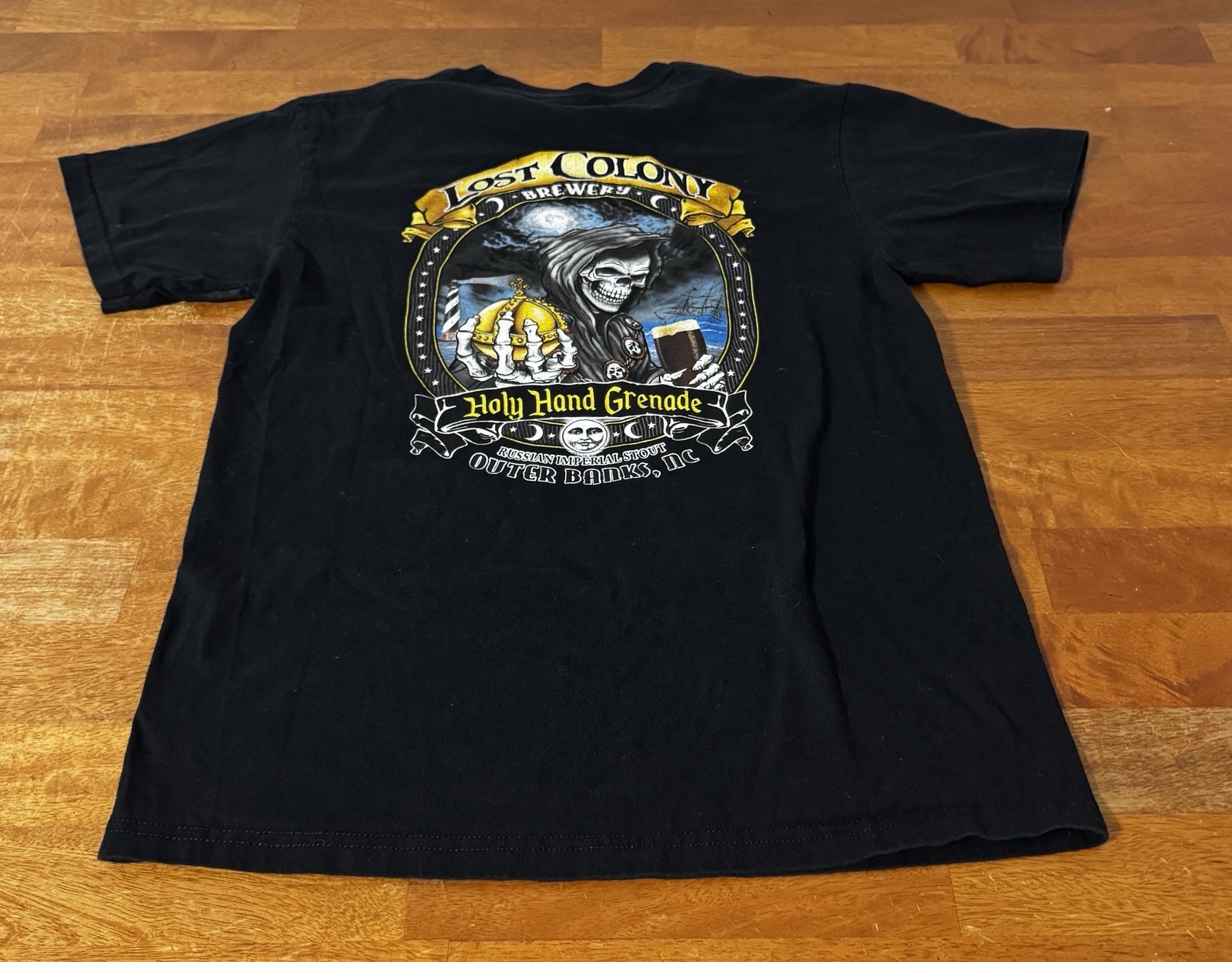 Lost colony brewing holy hand grenade T-shirt Men’s Medium Reaper