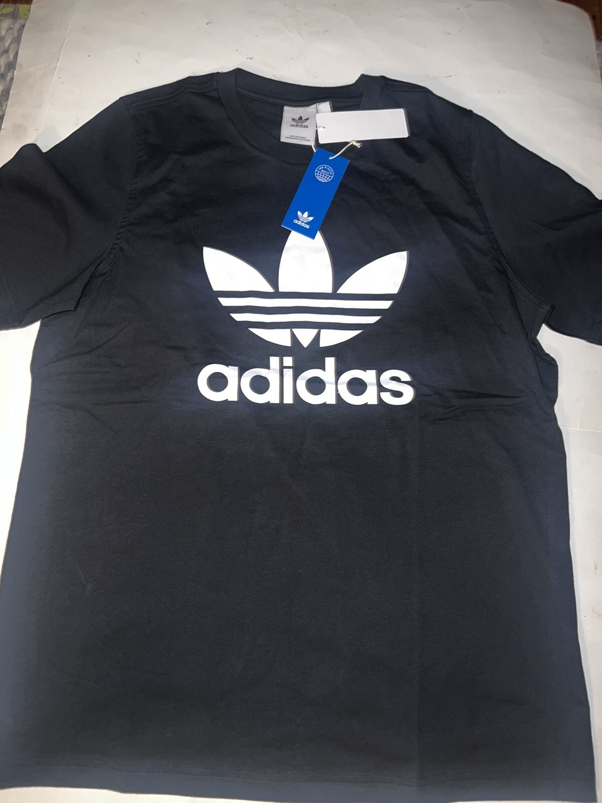 NWT Adidas Classic Originals Trefoil Men’s Black White T-Shirt Sz S-2XL $30