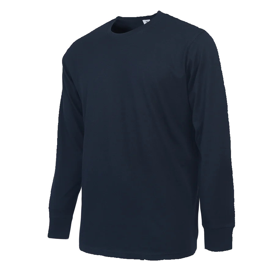 Cotton T- Shirt Crew Neck Long Sleeves Men’s Shirts Ribbed Cuff and Neck Solid