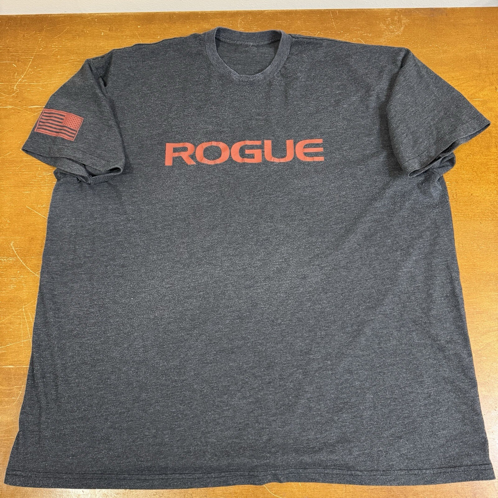 Rogue Fitness Shirt Mens 4XL Gray Short Sleeve Gym Workout Training USA Made