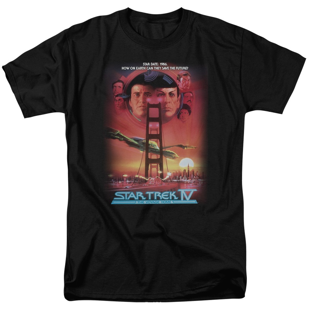 Star Trek – The Voyage Home Movie – Adult Unisex Short Sleeve T-Shirt – Black