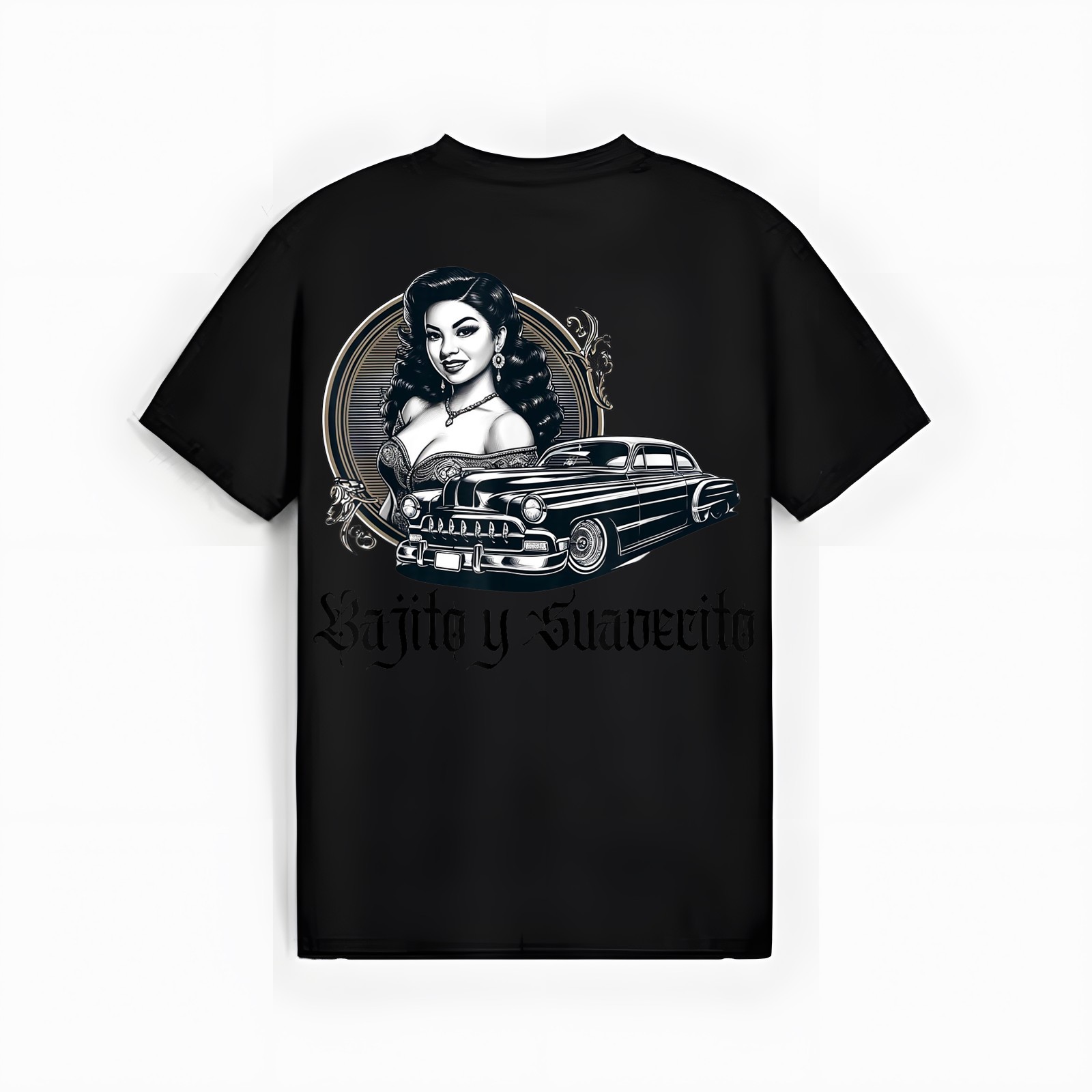 Mexican Street Culture Lowrider Latina Bajito y Suavecito T-Shirt