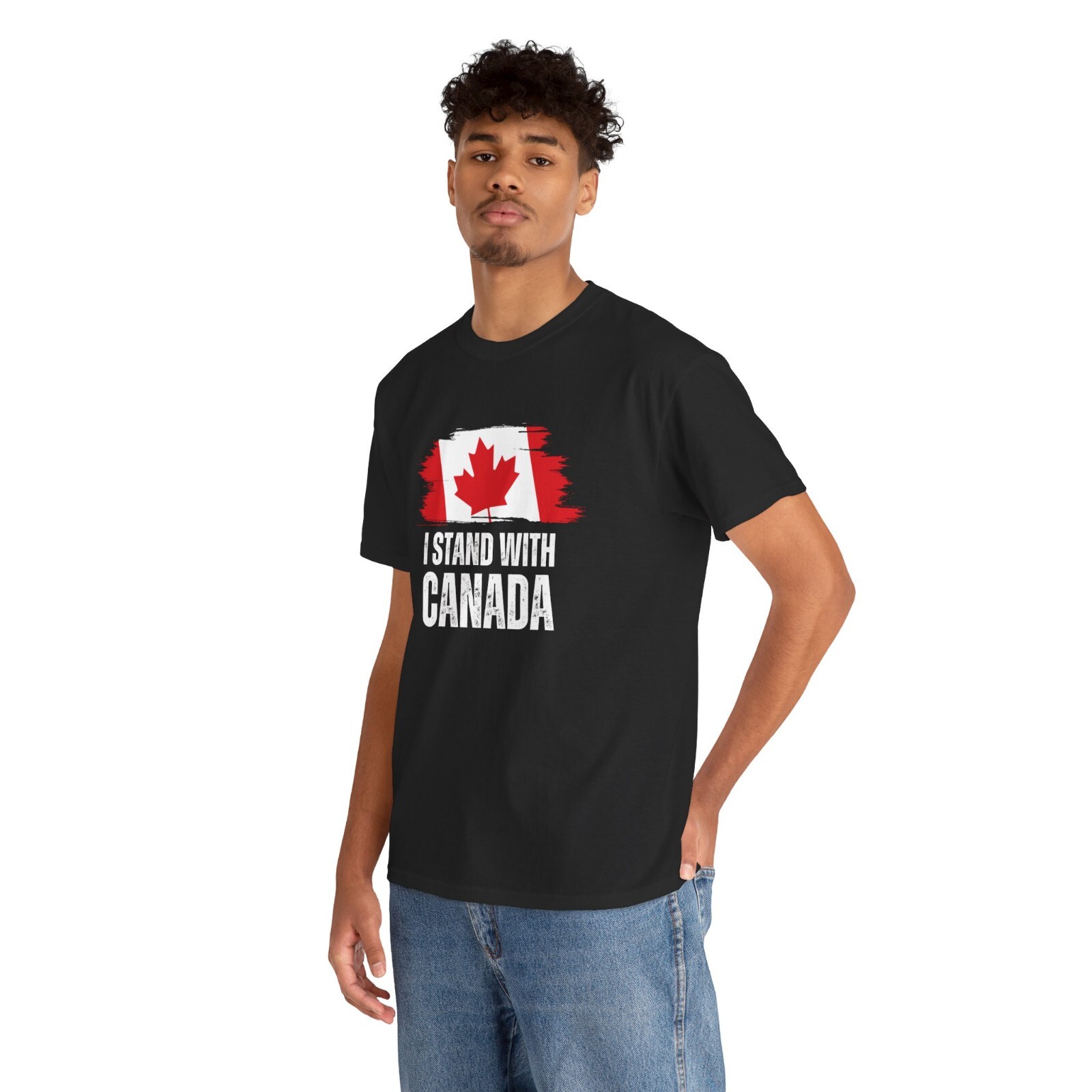 I Stand With Canada America Canadian USA Flag Unisex T-Shirt
