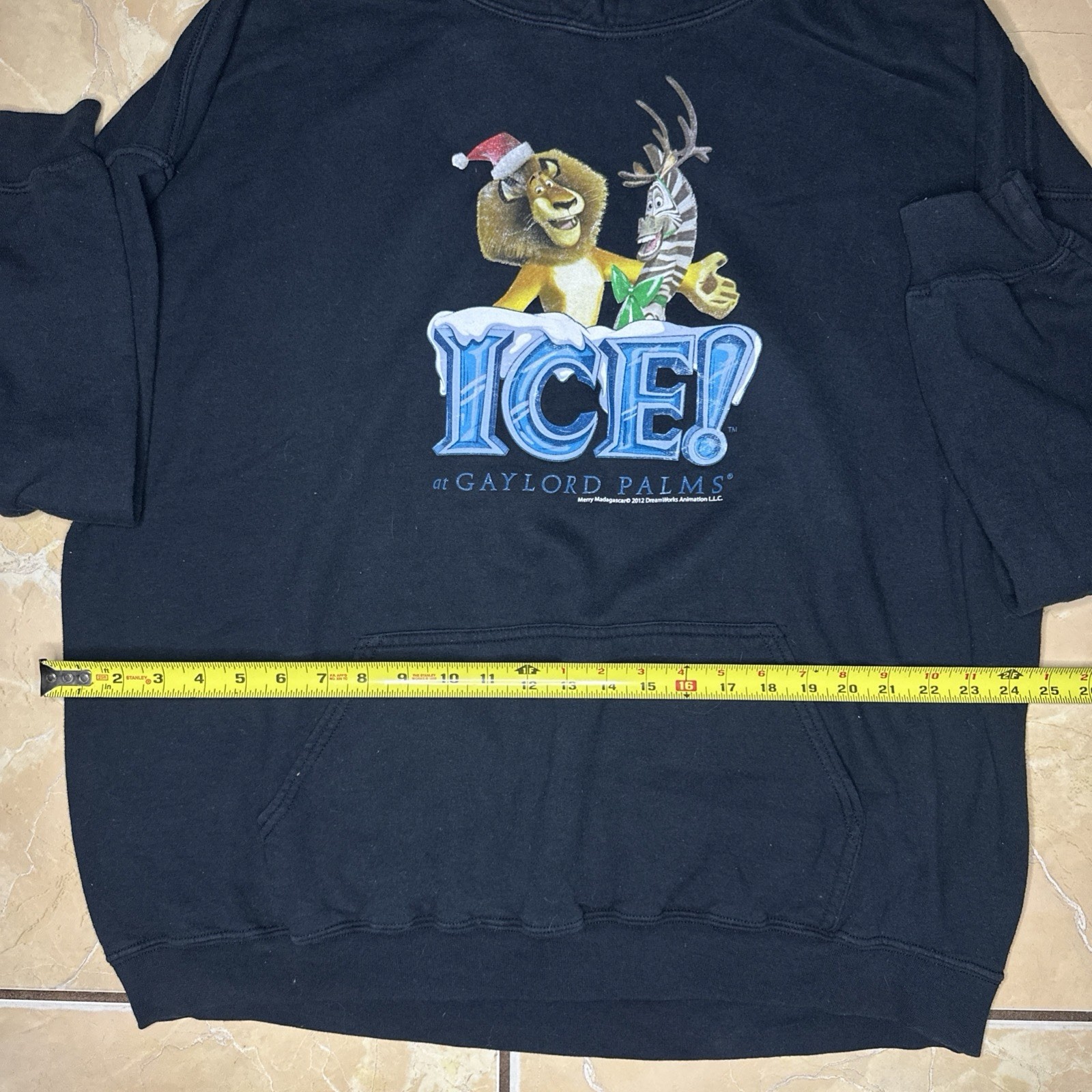 Vtg Merry Madagascar Promotional Hoodie 2012 Gaylord Dreamworks Men’s XXL