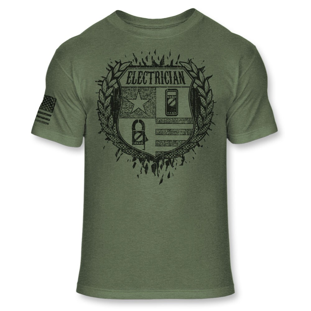 Electrician Crest Shirt – Electricians Coat of Arms – Electrician Badge – A231