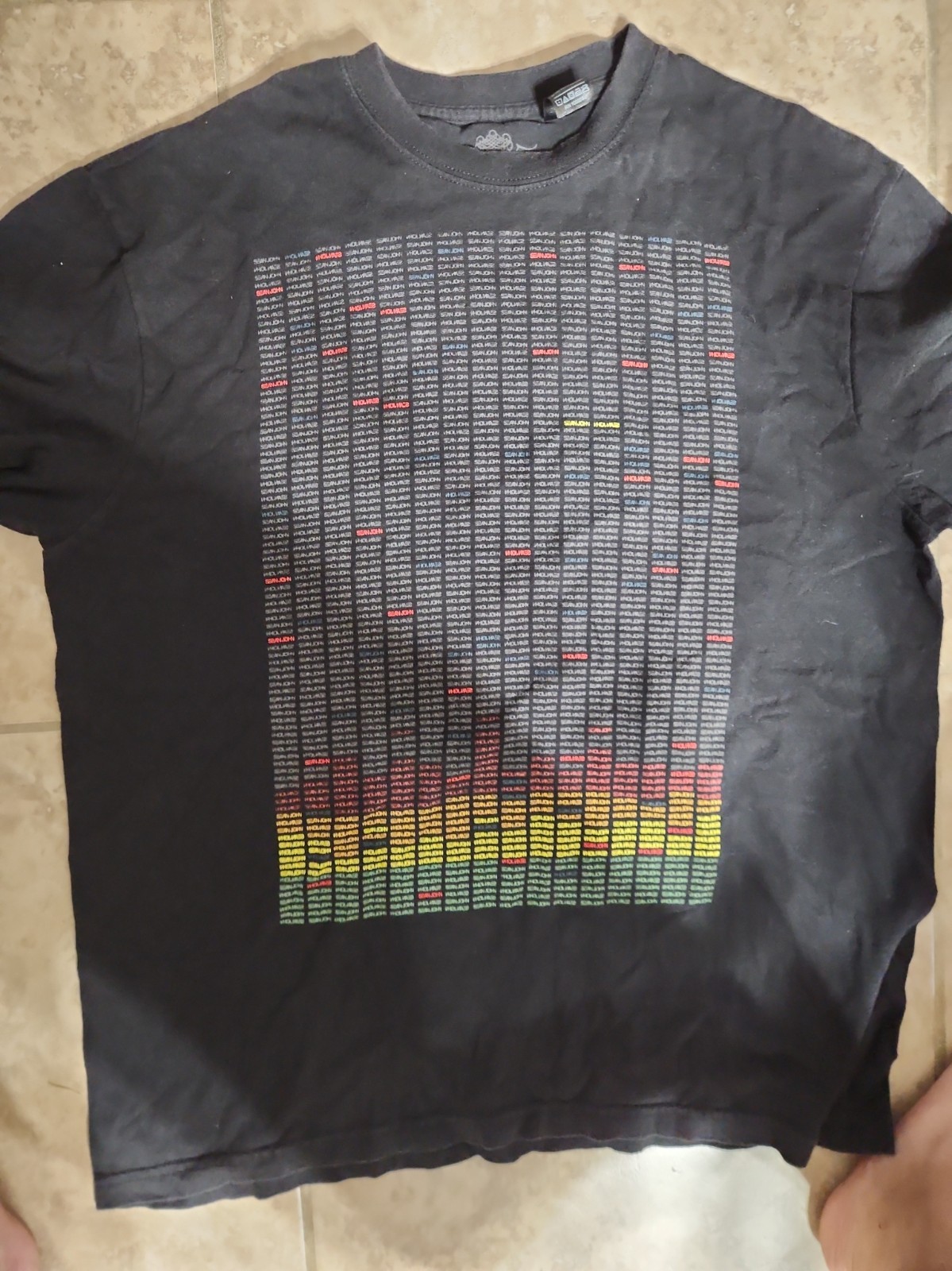 Sean John Shirt Mens XL Black Graphic Urban Hip Hop Tee Cotton