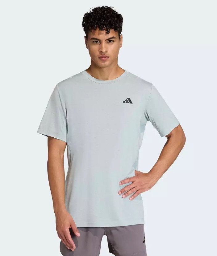 adidas Men’s Medium Designed for Training Essentials T Shirt Wonder Sage Green