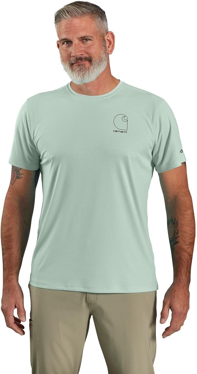 Carhartt Men’s Force Sun Defender Relaxed Fit Short Sleeve T-Shirt Big Sky NEW