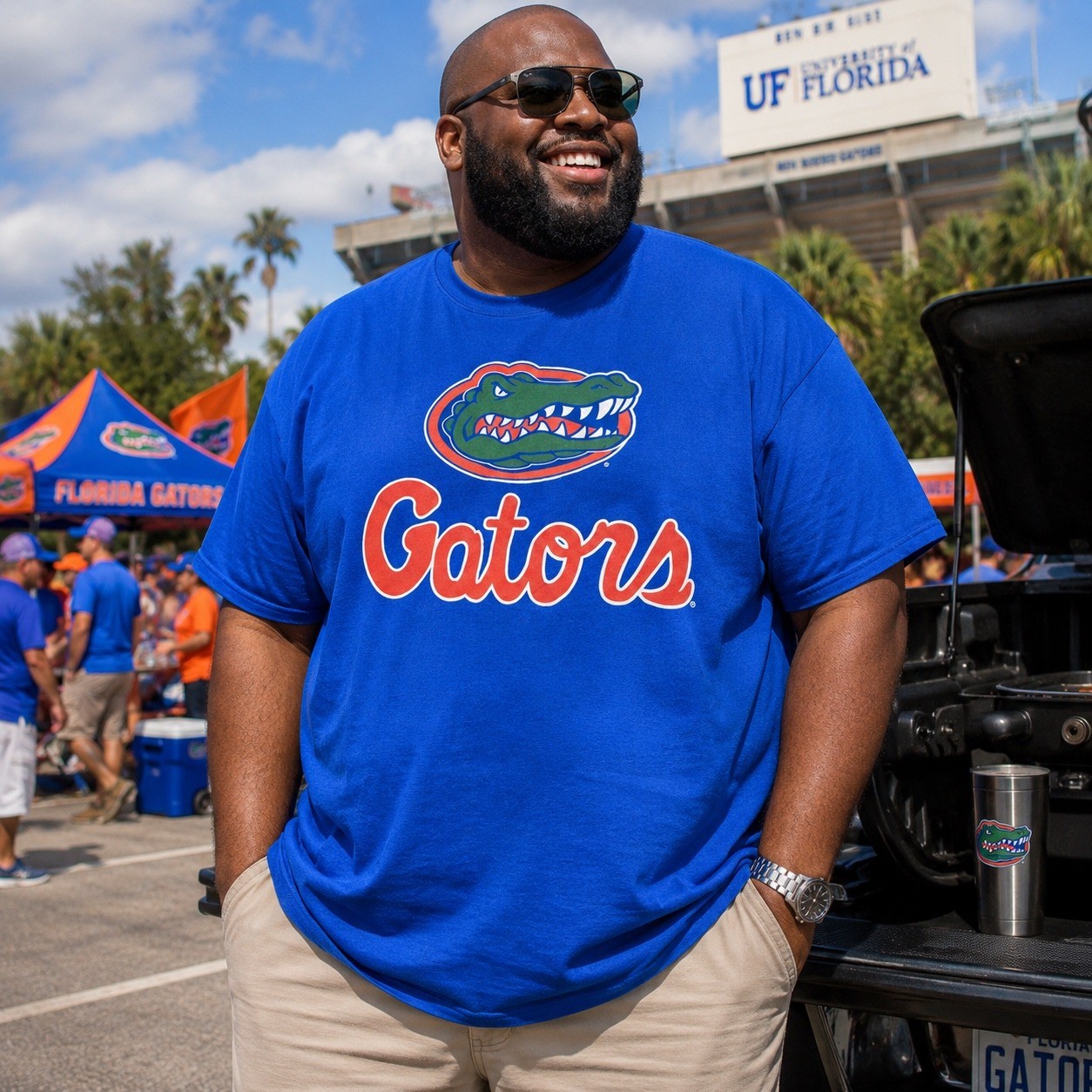 Fanatics Florida Gators NCAA Graphic T-Shirt Blue Cotton Mens 4XLB Big & Tall