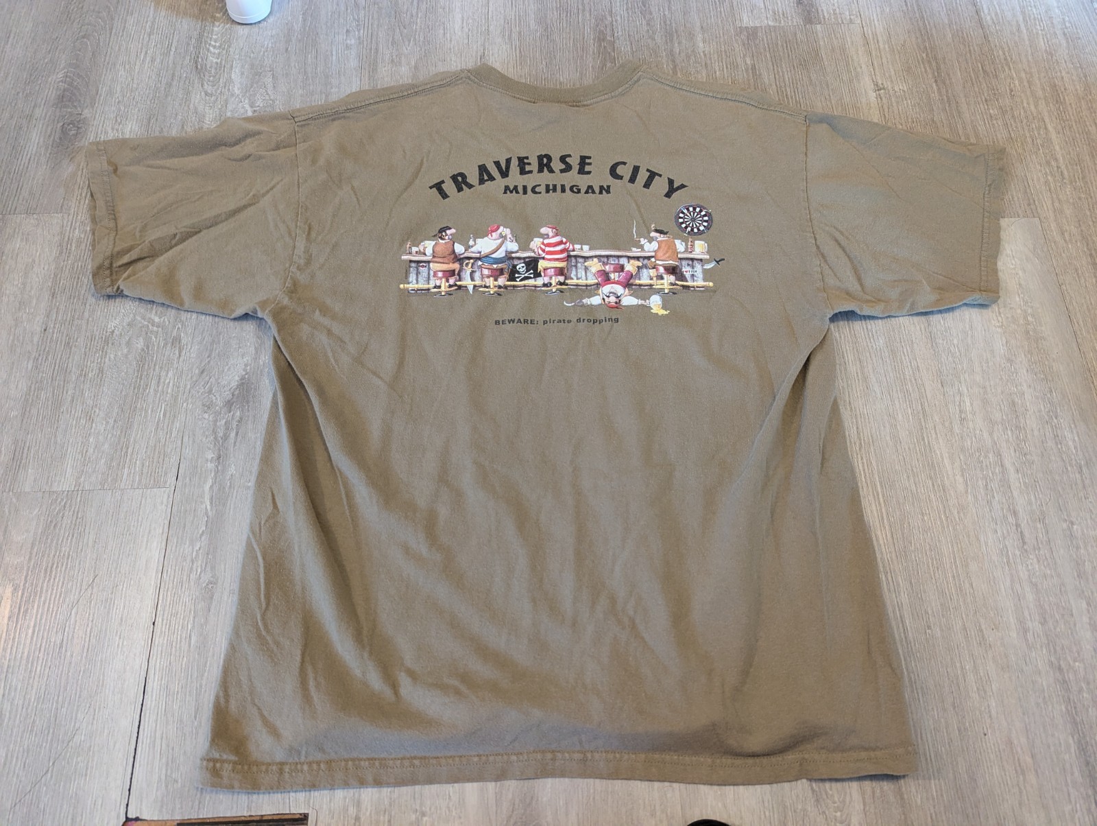 Vintage Traverse City Michigan Funny Comedy Pirate T Shirt XL