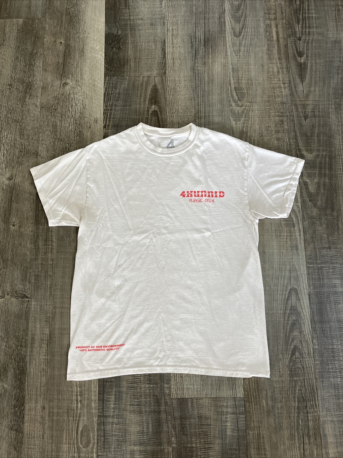 4 Hunnid YG Playas Only White Medium T-shirt