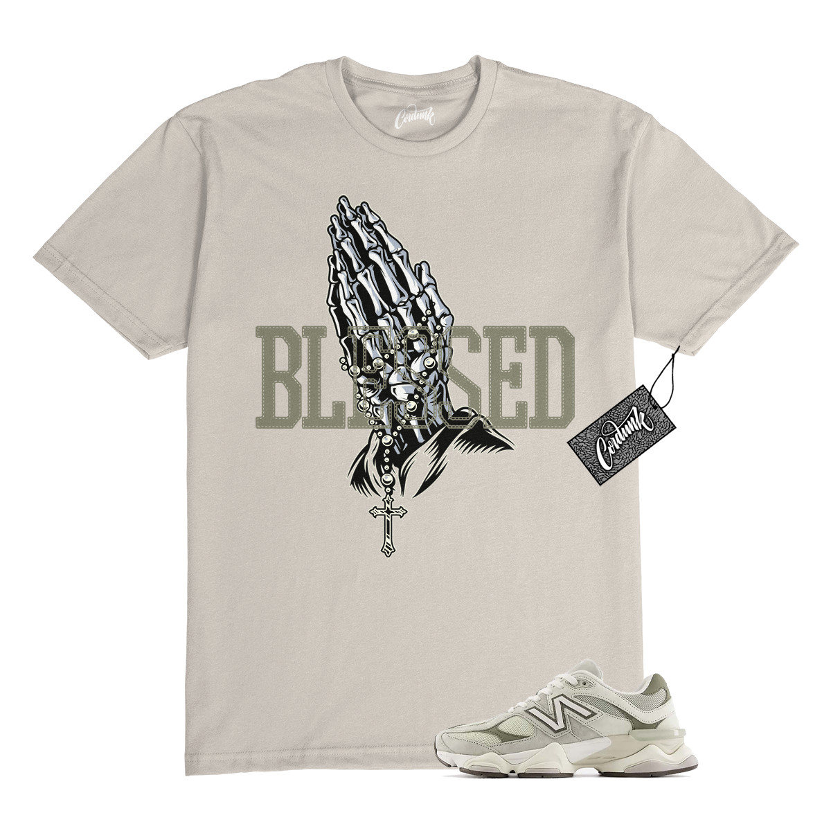9060 Olivine Lichen Green Dark T Shirt to Match BLSDHANDS