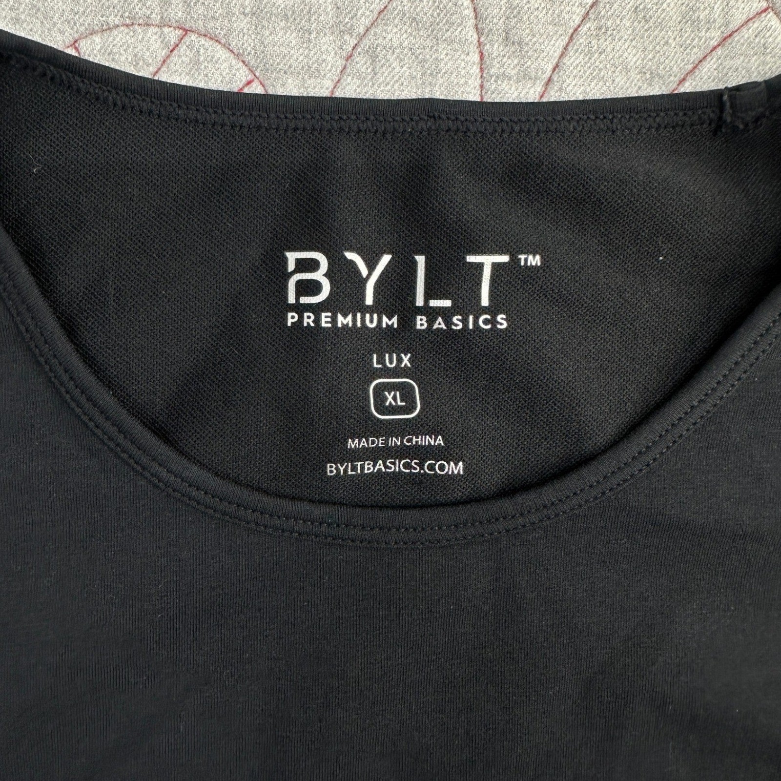 BYLT Lux Drop Cut T-Shirt Black Short Sleeve Curved Hem / Mens XL