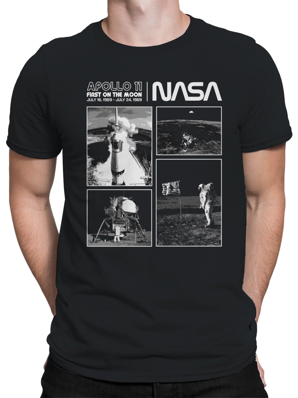 Officially Licensed Nasa Apollo 11 First Moon Landing Tribute Men’s T-shirt