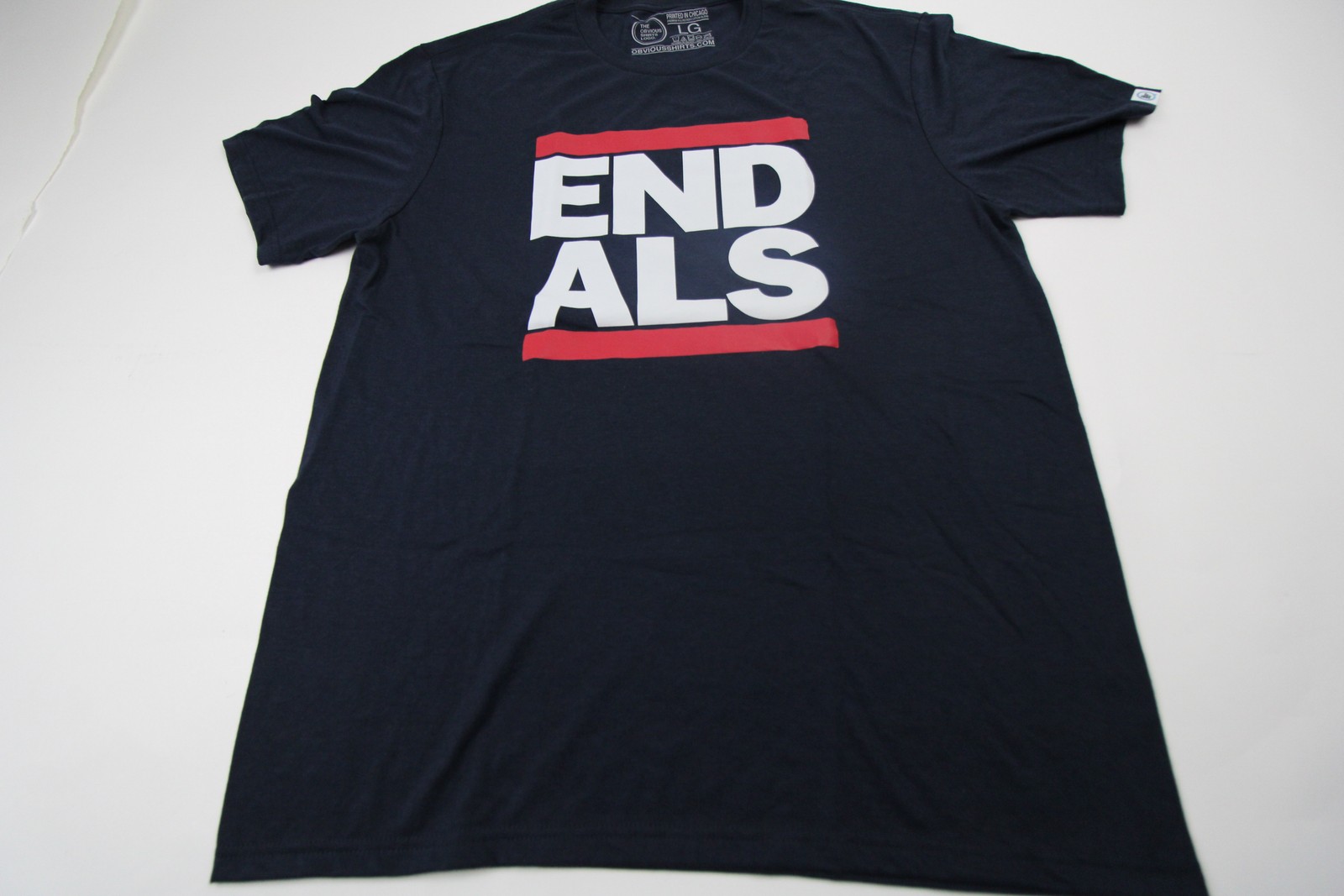 The Obvious Shirts Logo Short Sleeve Shirt Men’s Navy New without Tags L
