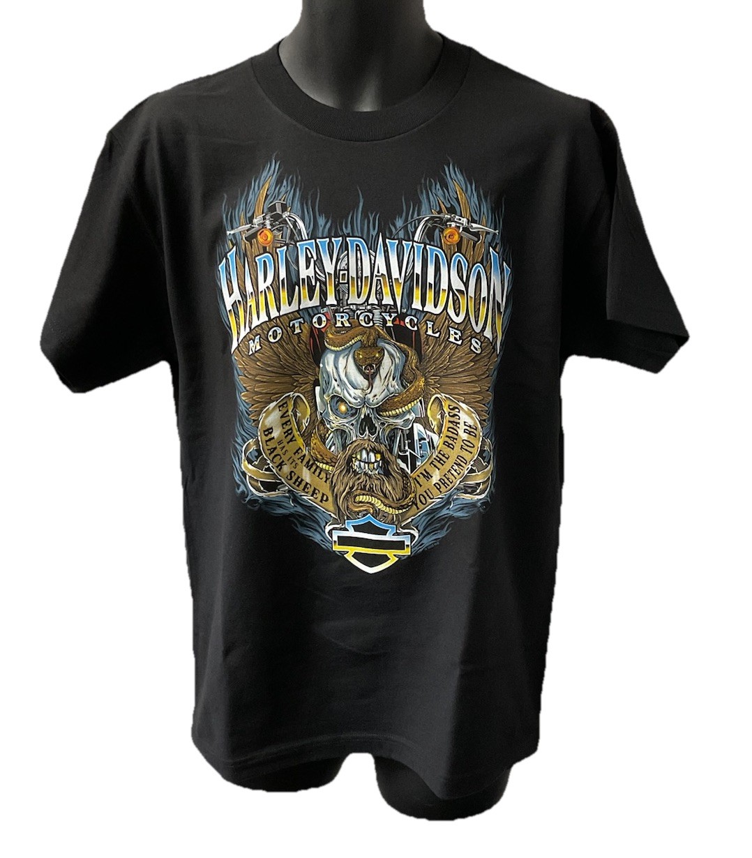 Harley Davidson Men’s Black Sheep Short Sleeve T-Shirt Black 3002839-BLCK