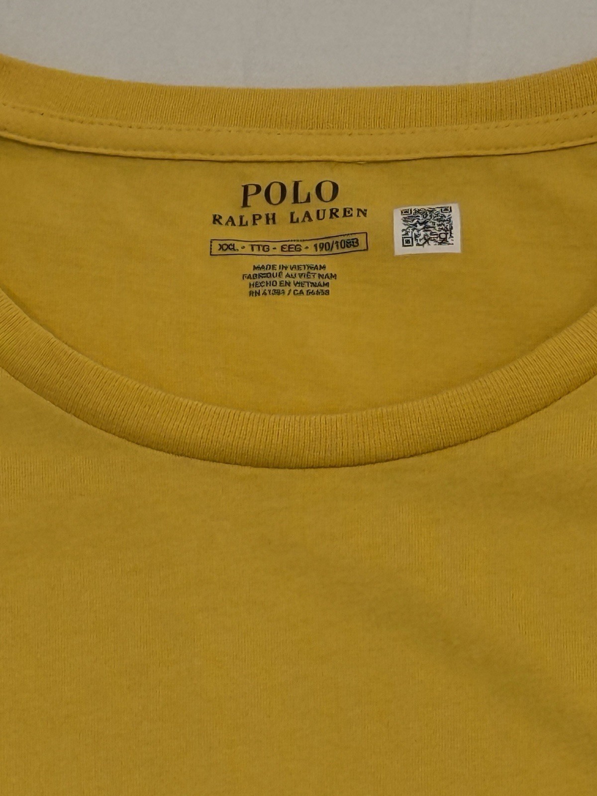 Polo Ralph Lauren Short Sleeve Big Pony Solid Crewneck Solid T-Shirt Yellow XXL