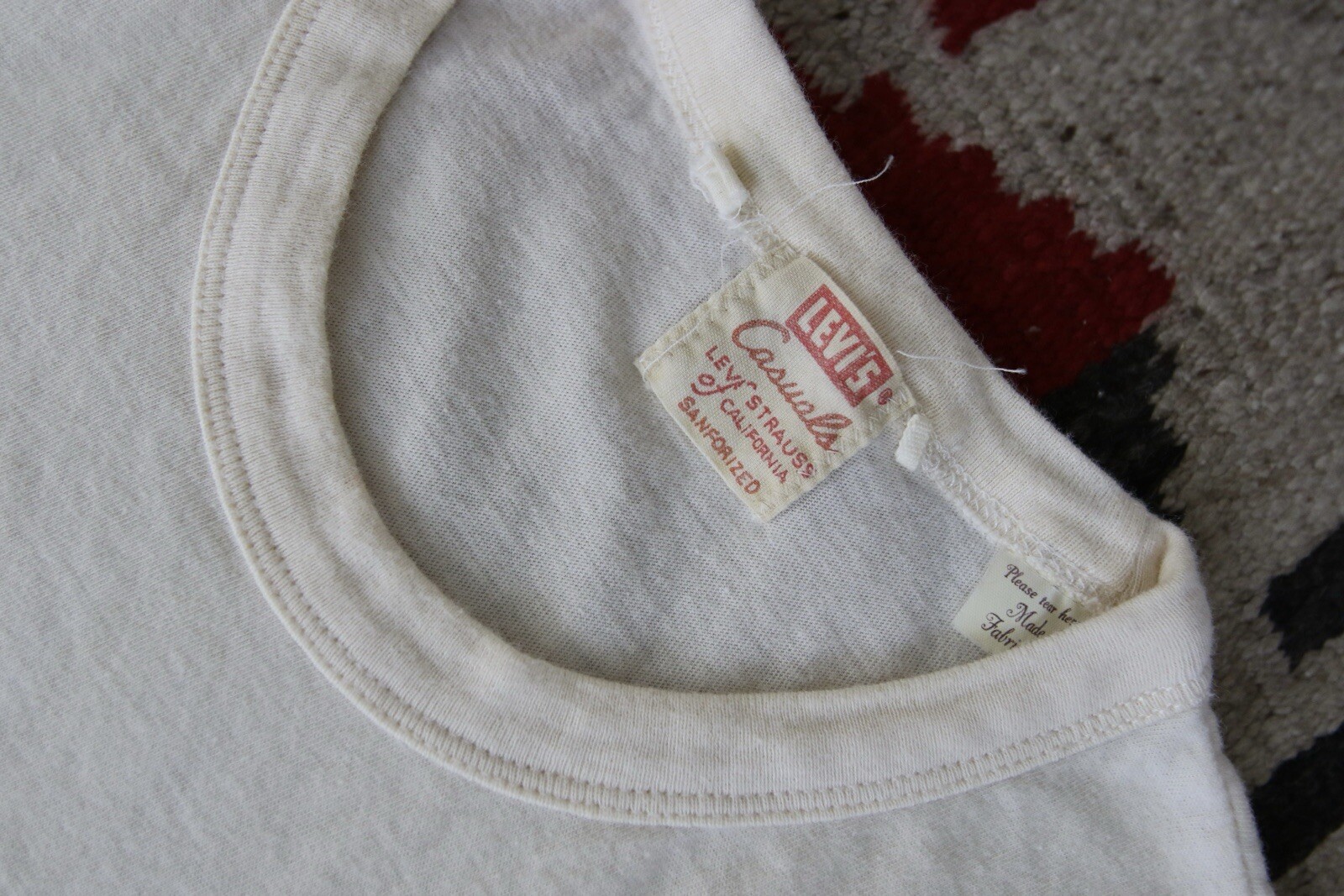 Levi’s Vintage Clothing Striped Shirt 1960’s Mens L Large Black And White