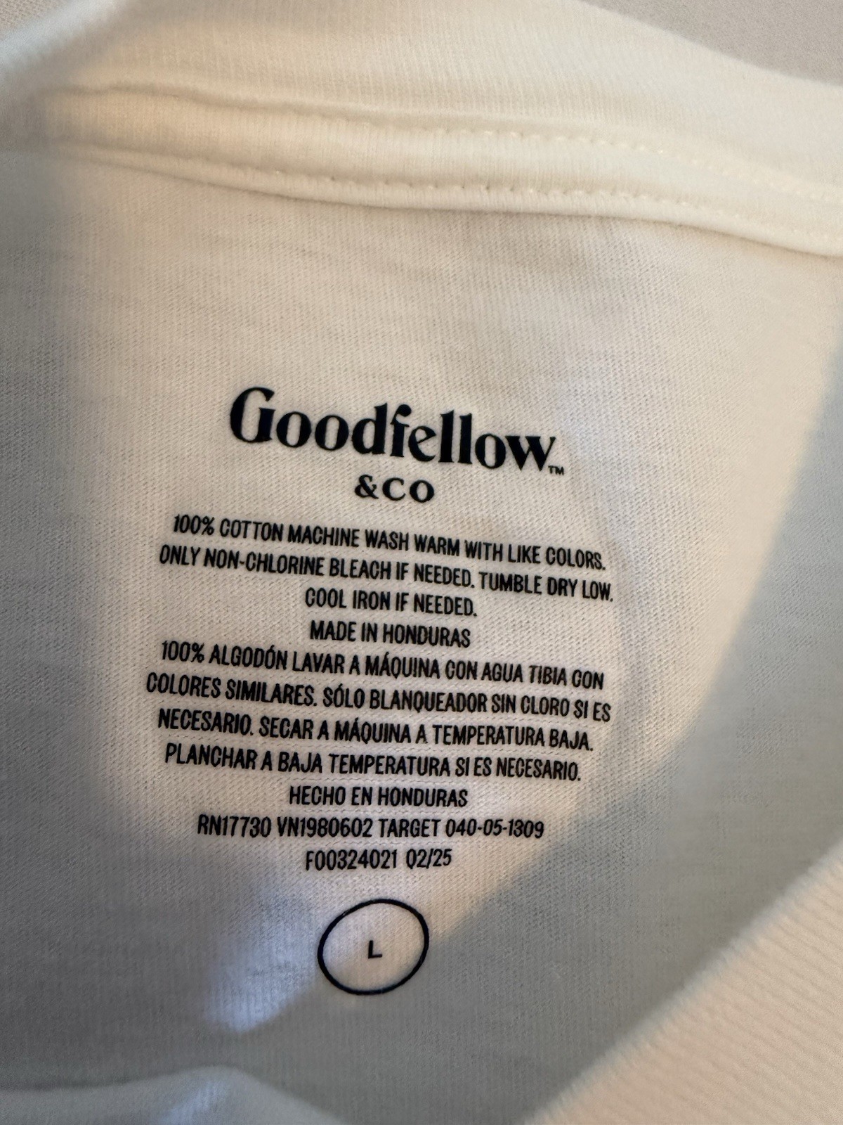 (2 Pack)Goodfellow & Co Men’s L White Short Sleeve Crew Neck Cotton Knit T-Shirt