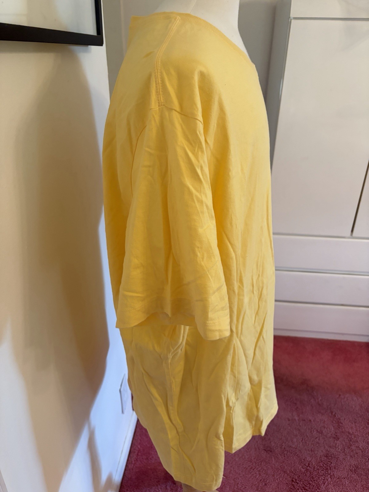 Basic Editions Men’s 3XLT T-Shirt Pastel Yellow Crew Neck Pocket Tee Big & Tall