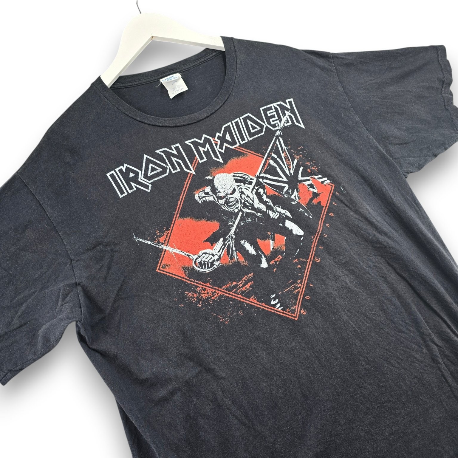 Iron Maiden T-Shirt The Trooper Mens Black XL Cotton Graphic Tee Port & Company