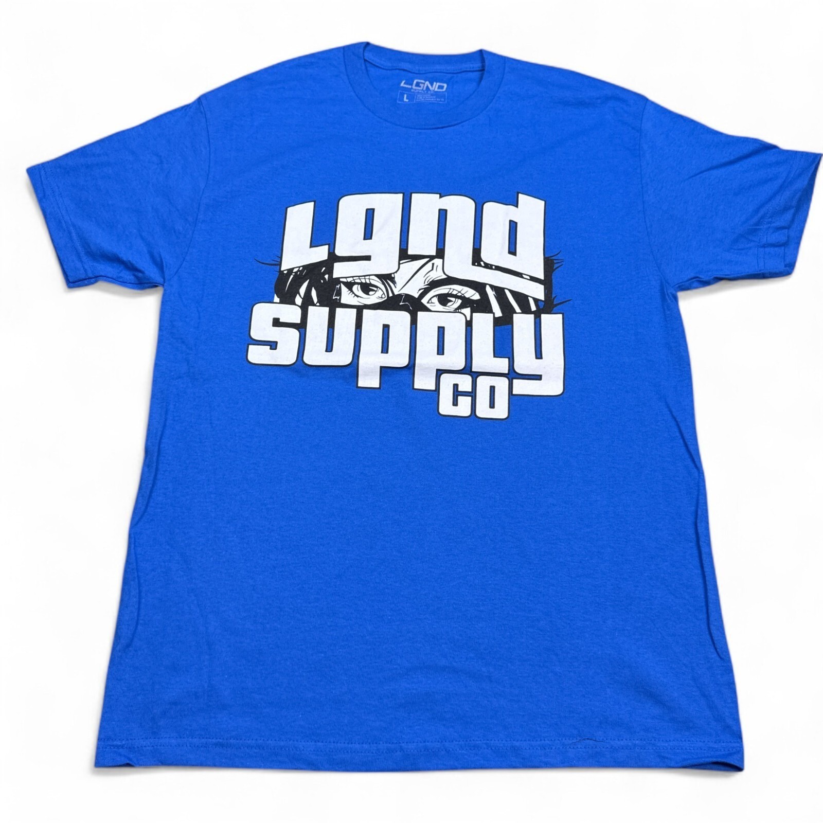 LGND Supply Co Tee Shirt Adult Size Large Royal Blue Y2K Streetwear Logo