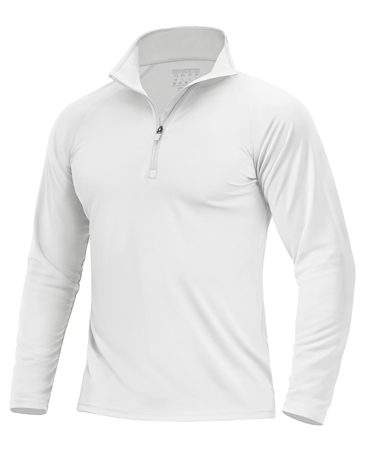 UPF 50+ Mens Long Sleeve T-Shirt 1/4 Zip Sun Shirt Quick Dry Fishing Hiking Tops