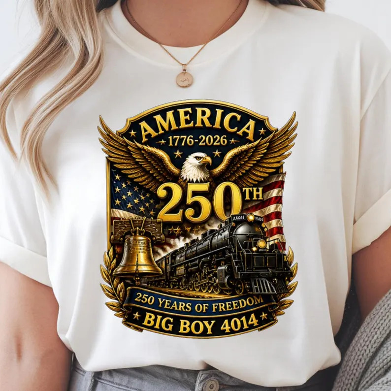 Steam Locomotive Railfan Shirt Big Boy 4014 American Heritage Tee
