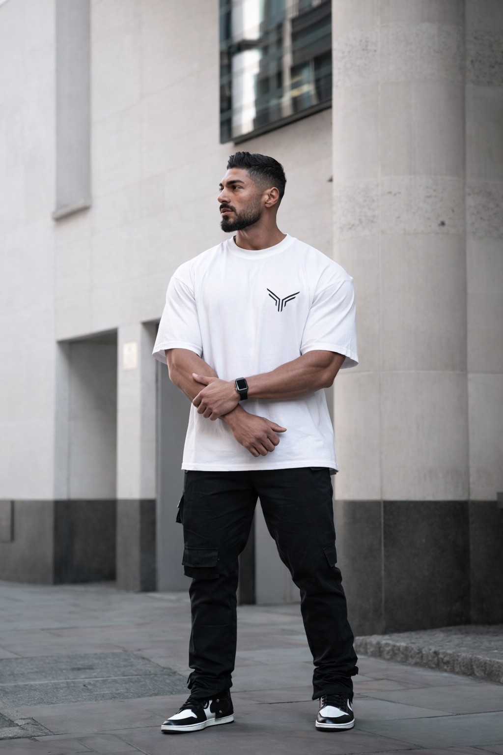 Men’s Heavyweight Eagle Workout Cotton Oversized Printed Tshirt For Gym Casual