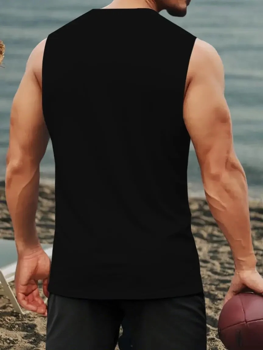 Men’s Tank Top Workout Sleeveless Hawaiian Palm Tree Beach Quick Dry Vest