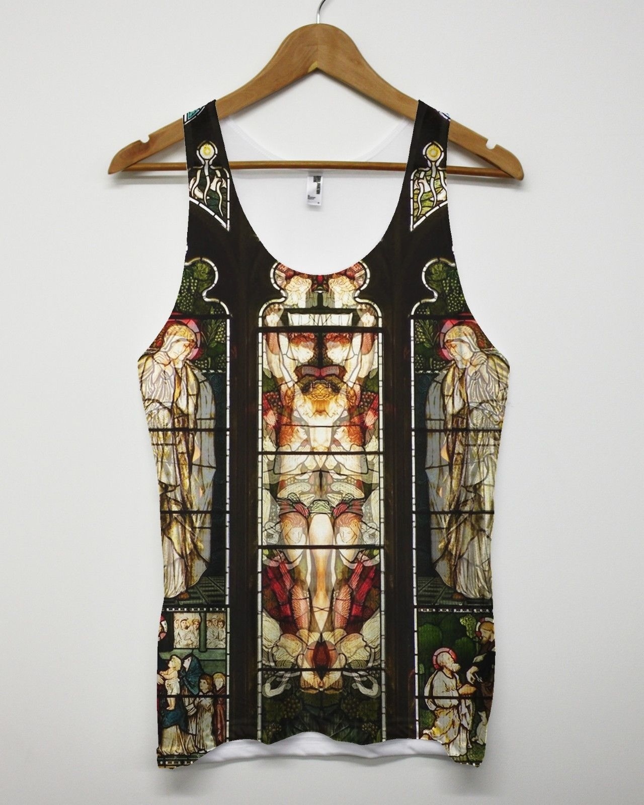 New Stained Glass All Over Vest Print Graphic Indie Religion Swag Hipster Urban