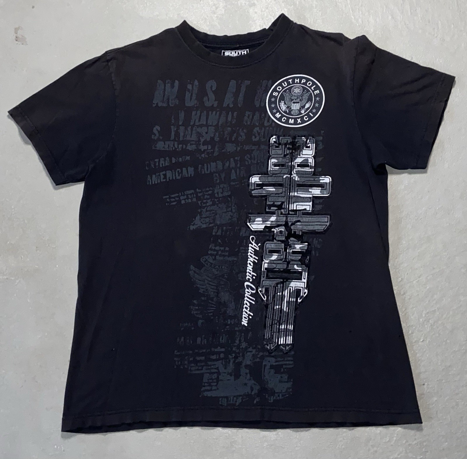 Y2k South Pole T-Shirt Size Large Graffiti Graphic 100% Cotton Grunge Hip Hop