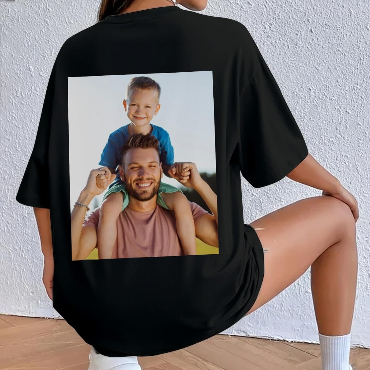 Custom T-Shirt Personalized Unisex Front & Back Print Your Photo Logo Design