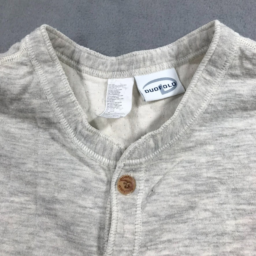 Vintage Duofold Union Suit Men’s Small Gray 2-Layer Base Layer Button Up Wool