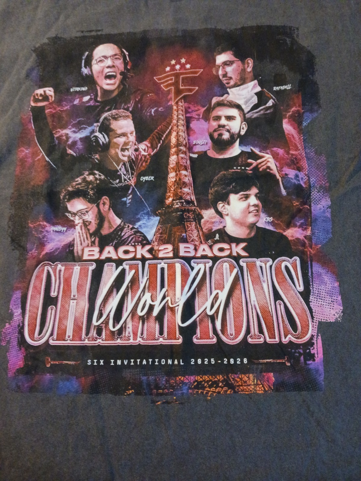 Esports Back to Back Champions Championship Tee T-Shirt Men’s Size Medium