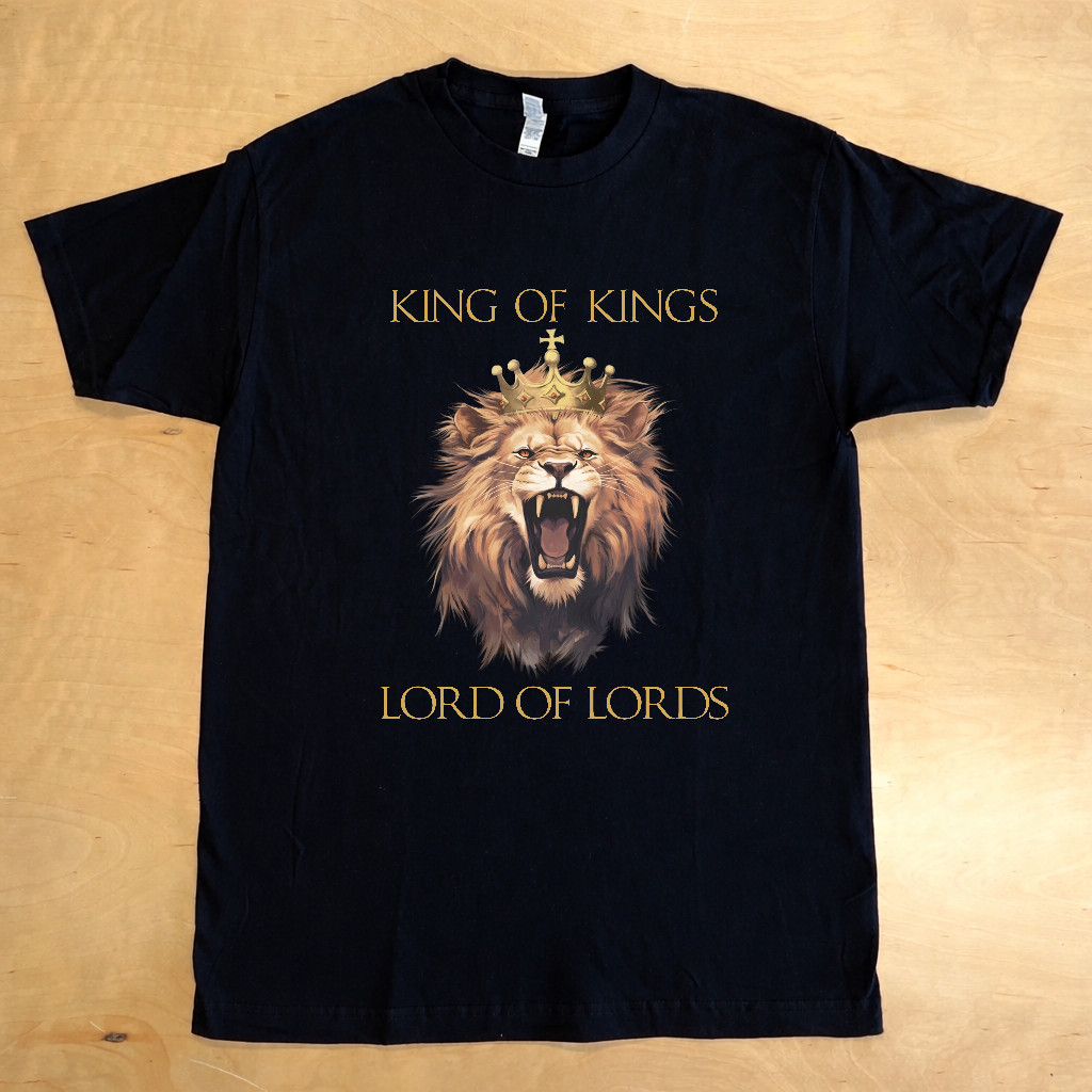Christian Lion King T-Shirt Unisex Short Sleeve, King of Kings Lords Tee