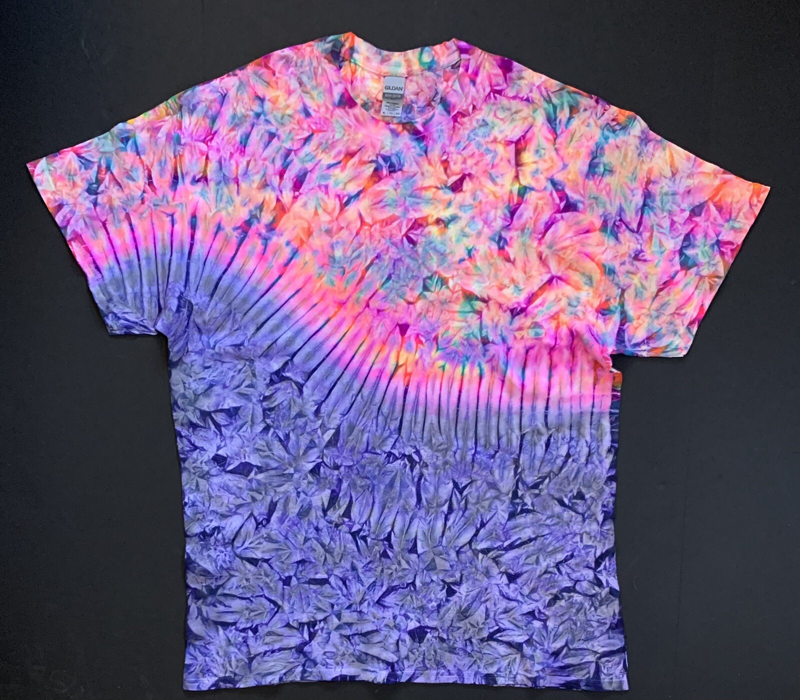 *New* 2XL – Sm Handmade Tie Dye, Cruncht Crinkle Nerds Grape Berry, Crew & V