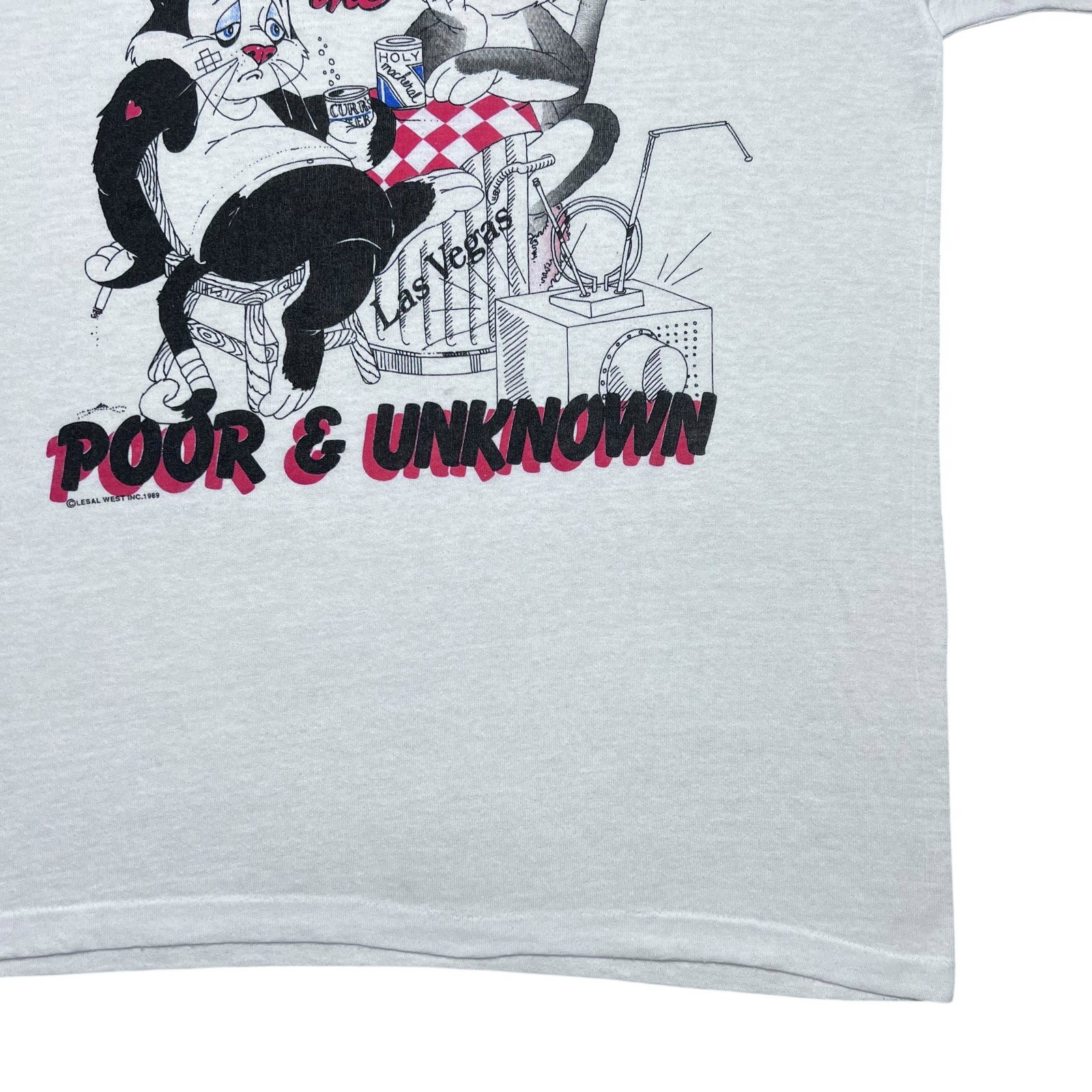 Vintage 1989 Lifestyles Of The Poor & Unknown Las Vegas T-Shirt Sz L