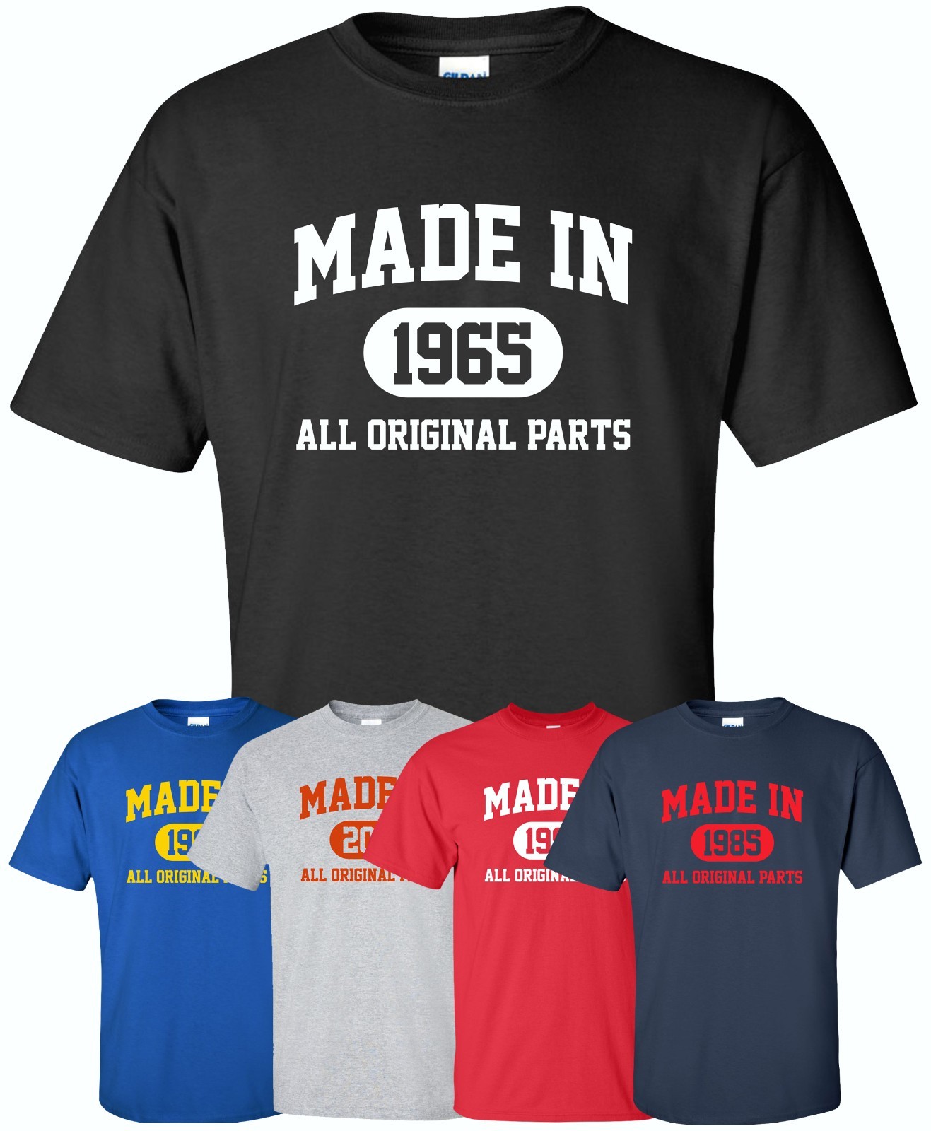 Made in 1960s (Or Any Year) T-Shirt S-4XL date of birth you choose birthday year