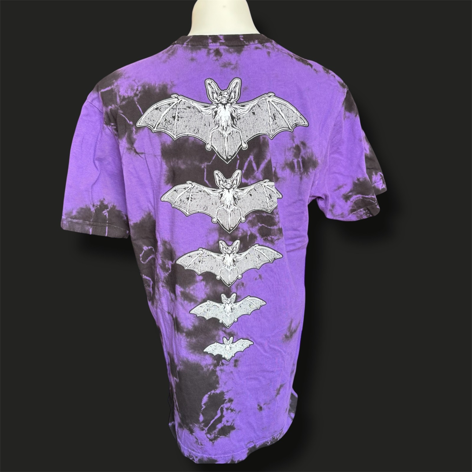 BlackCraft Cult T-Shirt Men’s L Batts Tie Dye Halloween Goth Witch