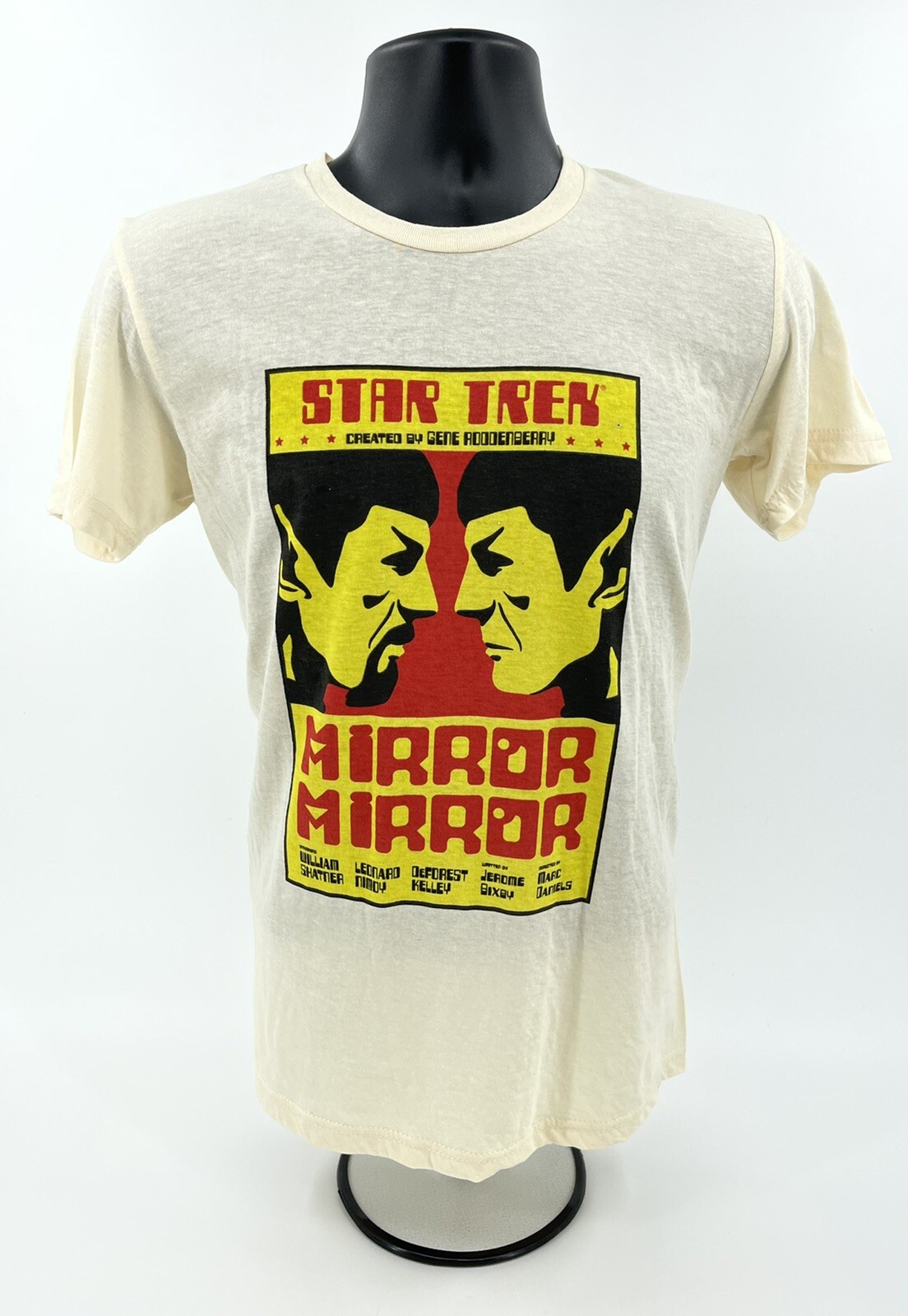 NEW Lootcrate Star Trek Mirror Mirror Episode Poster T-Shirt Beige Men’s Small S