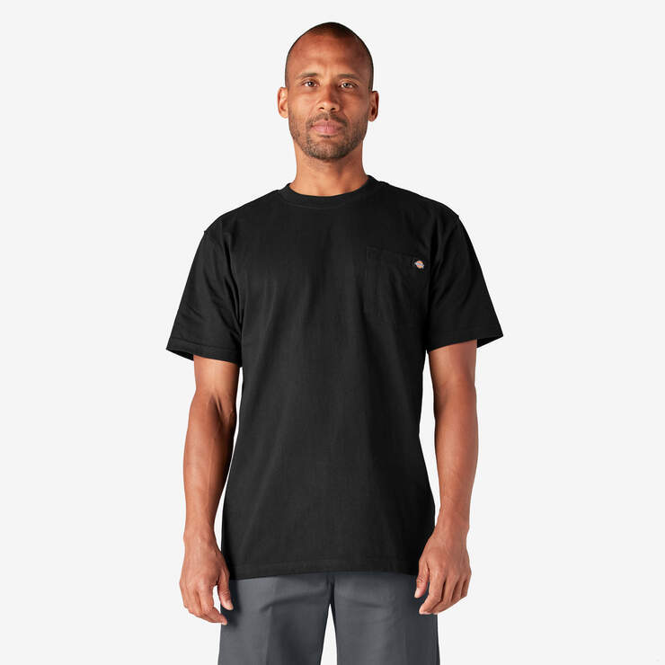 Dickies Short Sleeve Heavyweight Pocket Tee. Dickies Pocket T WS450 BK(Black)