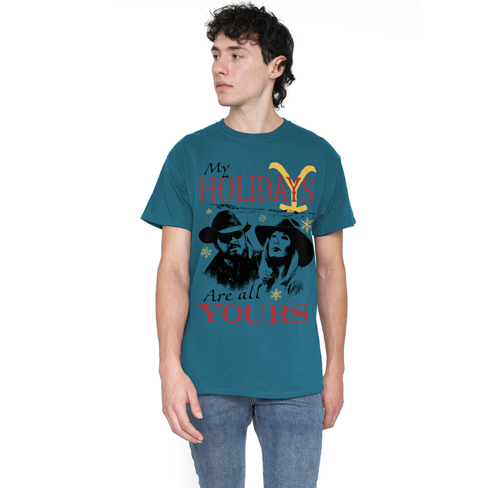 Yellowstone Christmas My Holidays Are All Yours Dark T-Shirt S-2XL, Slate
