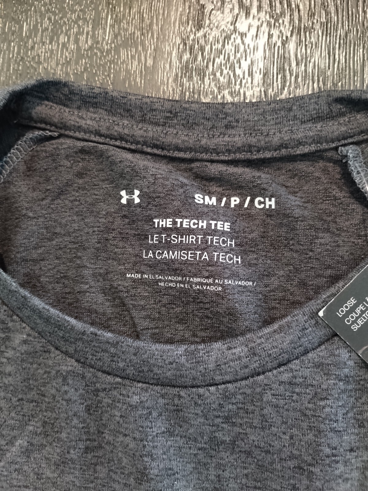Under Armour Men’s Adult Size Small T Shirt, 2.0 Tech Tee 1326413, Charcoal Gray