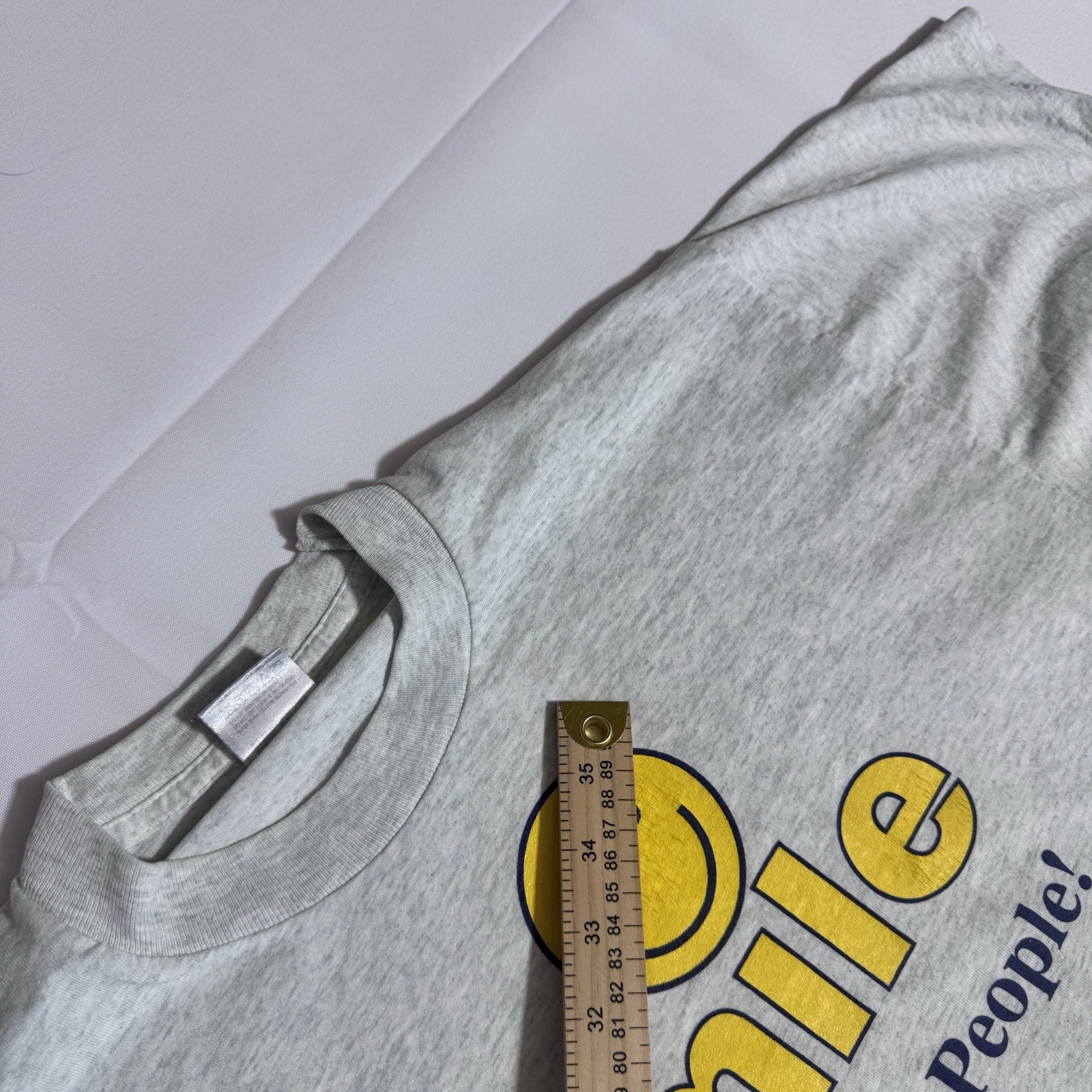 Best Tag VTG Graphic TEE, 50/50, USA, Smiley, Gray, Male/Female, Large