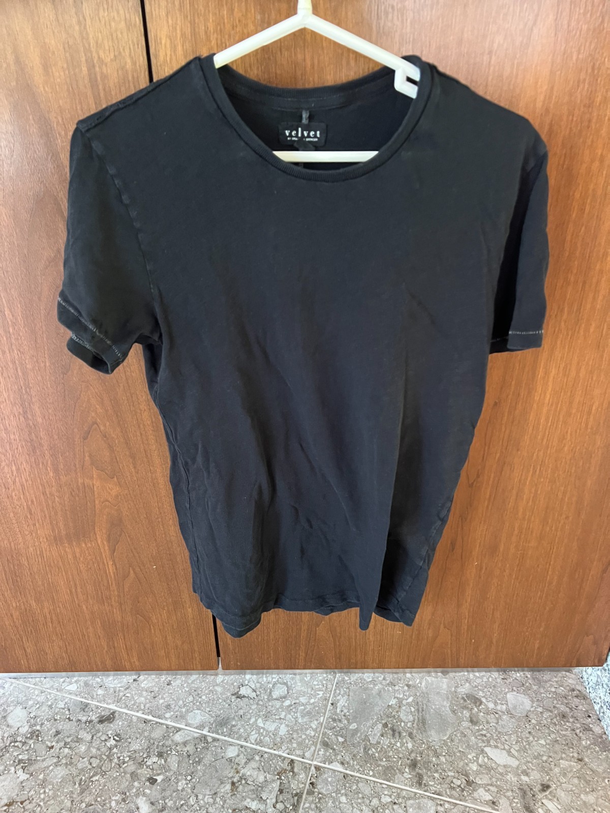 Velvet Mens By Graham & Spencer Causal T Shirt Black Size:Small