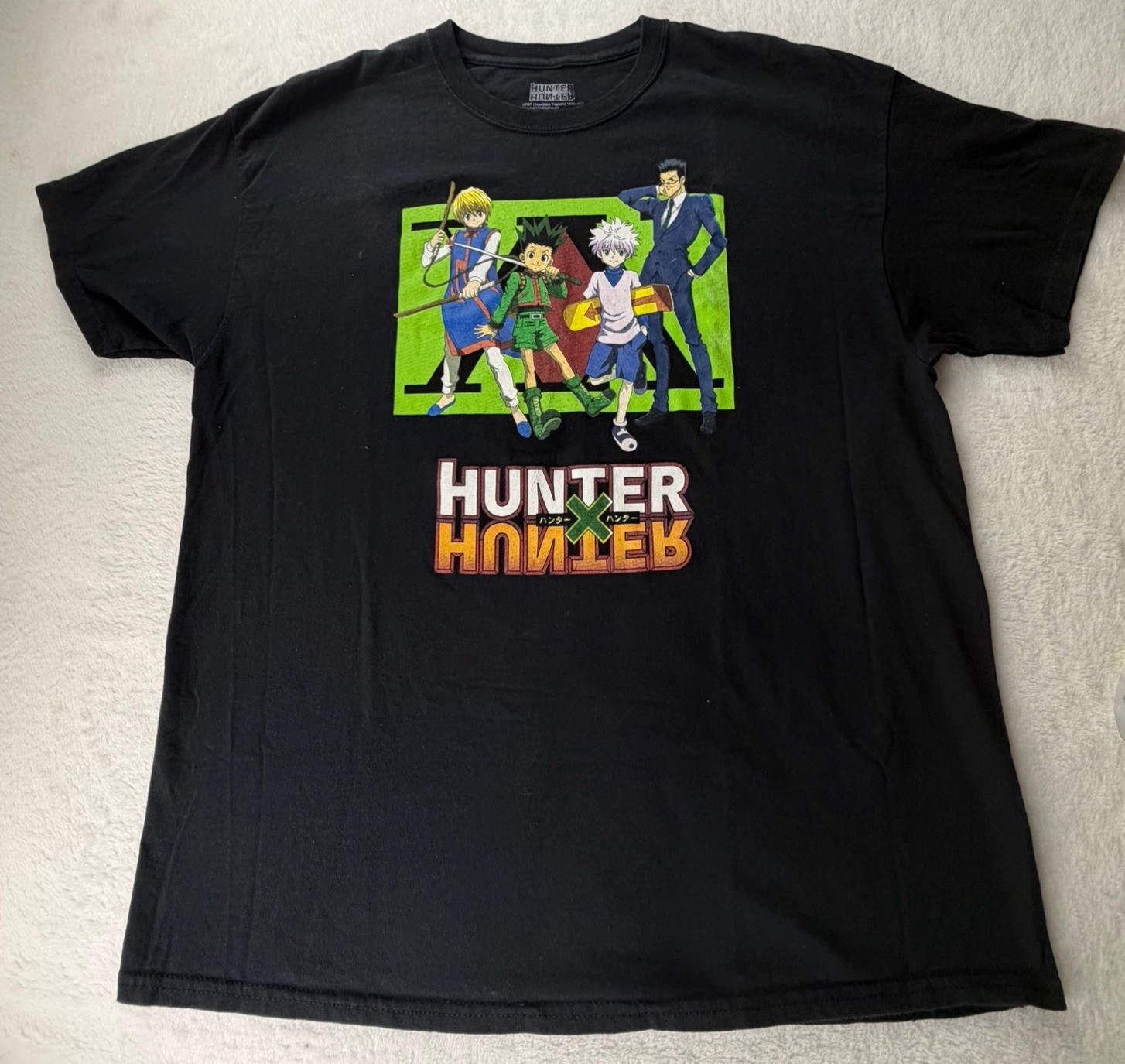 Hunter X Hunter Anime Manga Men’s XL T-shirt Short Sleeve Black NWOT