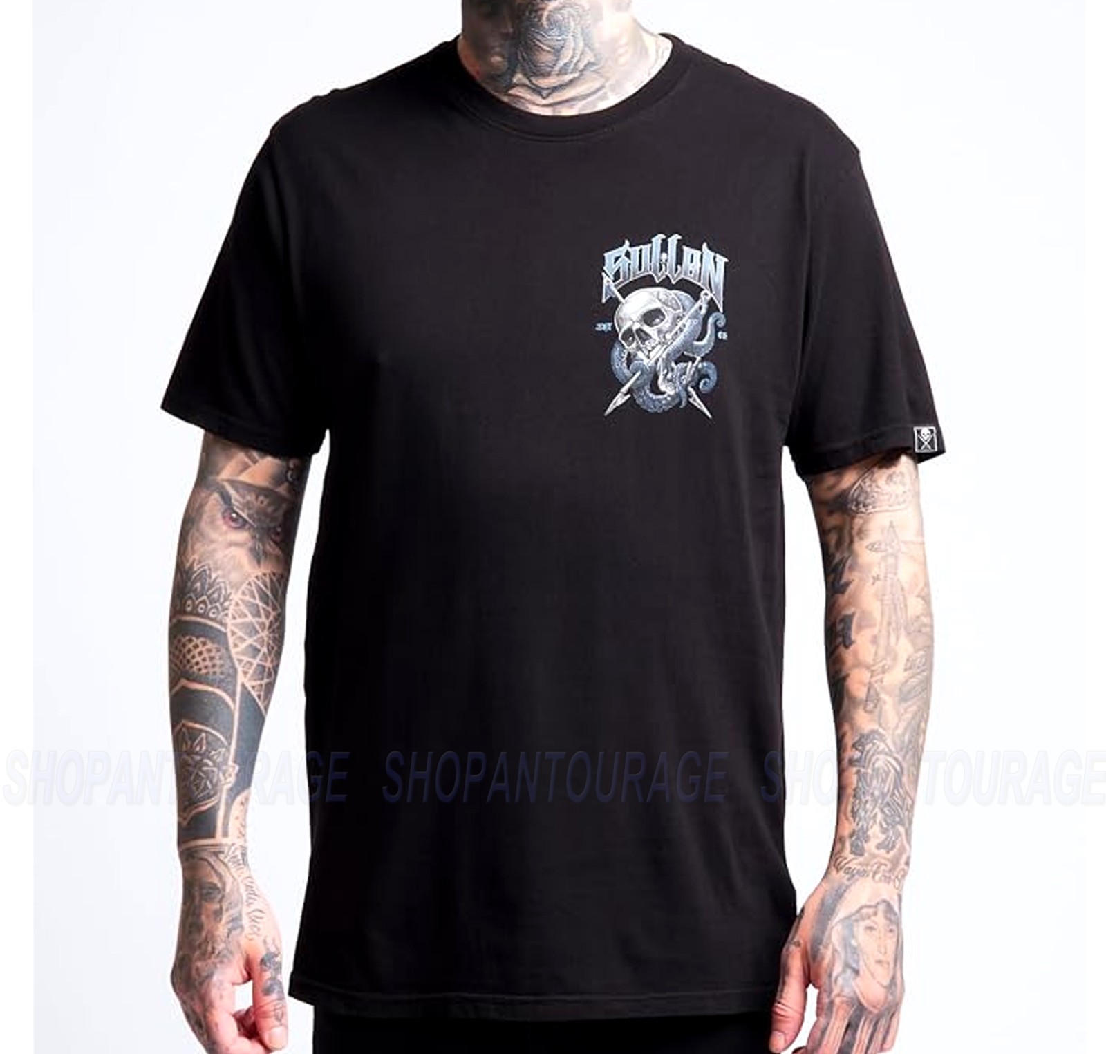 Sullen Art Collective Harpoon Skull Premium SCM8093 Short Sleeve T-shirt For Men