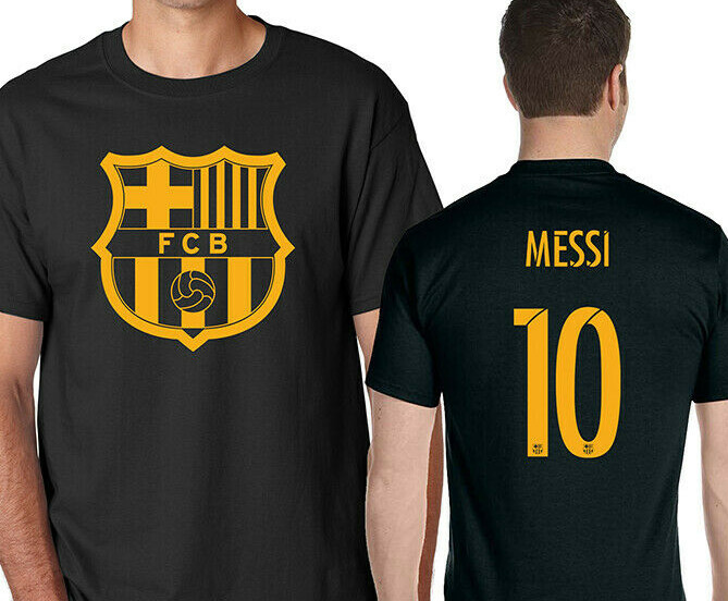 BARCELONA MESSI # 10 T-Shirt Fan Jersey Lionel Leo FCB Greatest Ever S-6XL Tee
